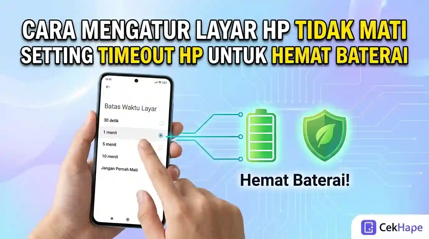 Cara Mengatur Layar HP Tidak Mati: Setting Timeout HP untuk Hemat Baterai