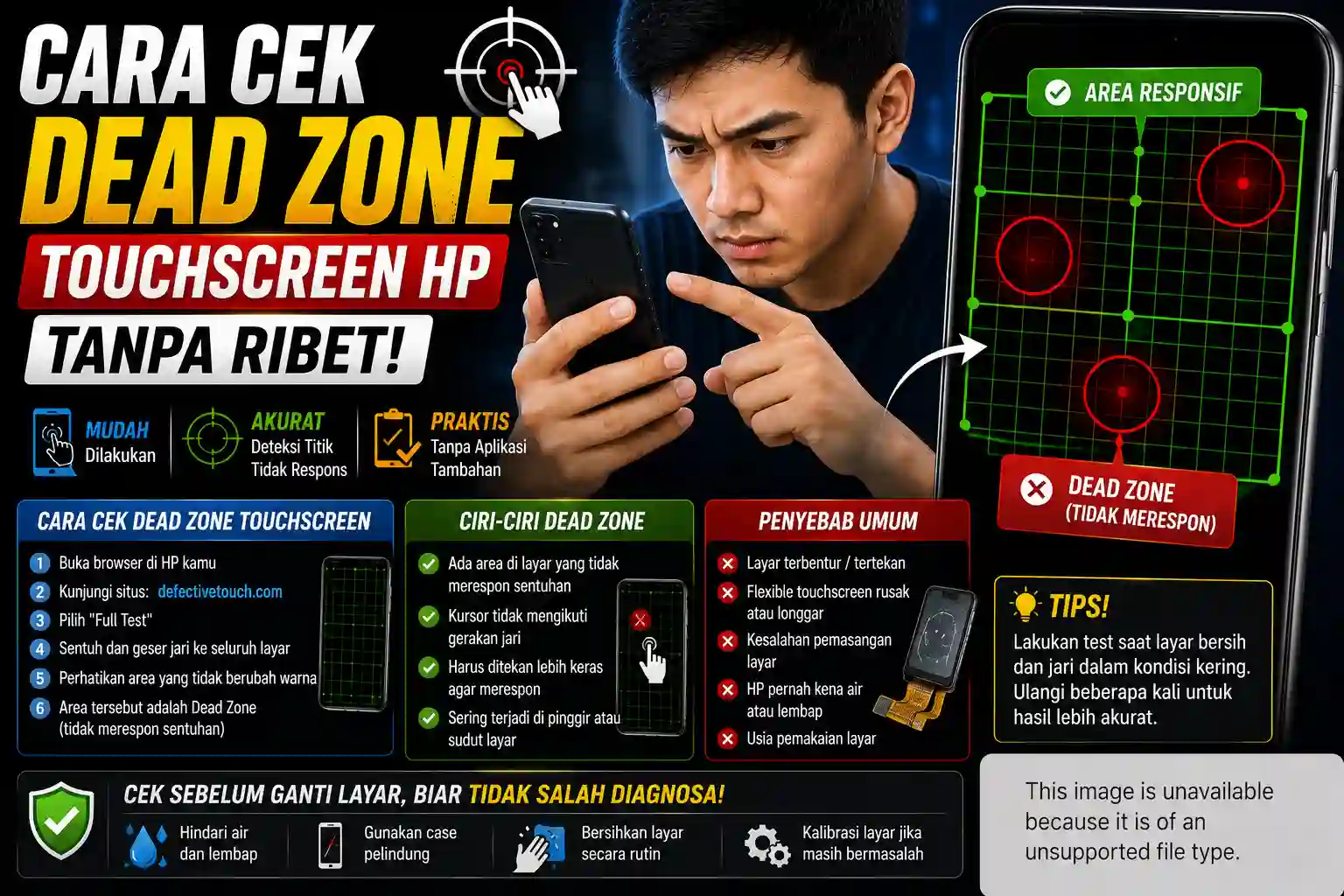 Cara Cek Dead Zone Touchscreen HP Tanpa Ribet