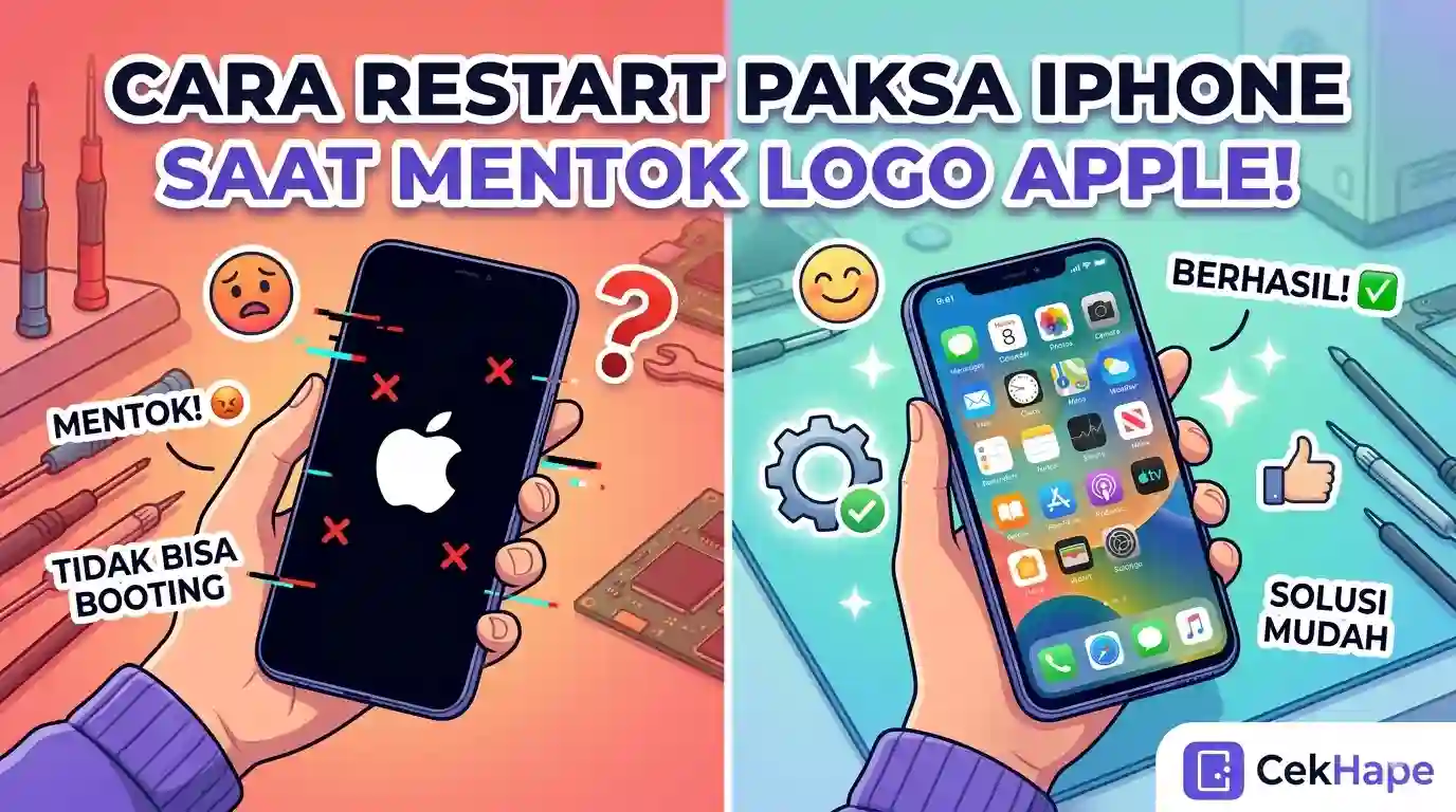 Cara Restart Paksa iPhone Saat Mentok di Logo Apple