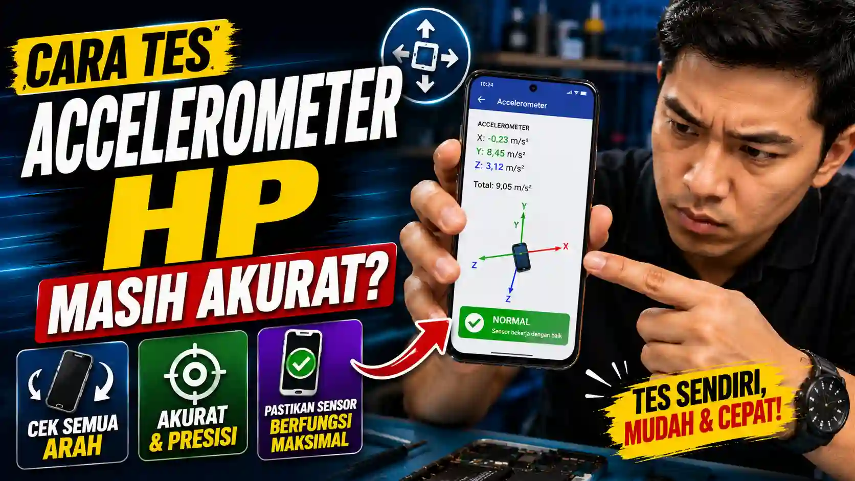 Cara tes accelerometer HP masih akurat