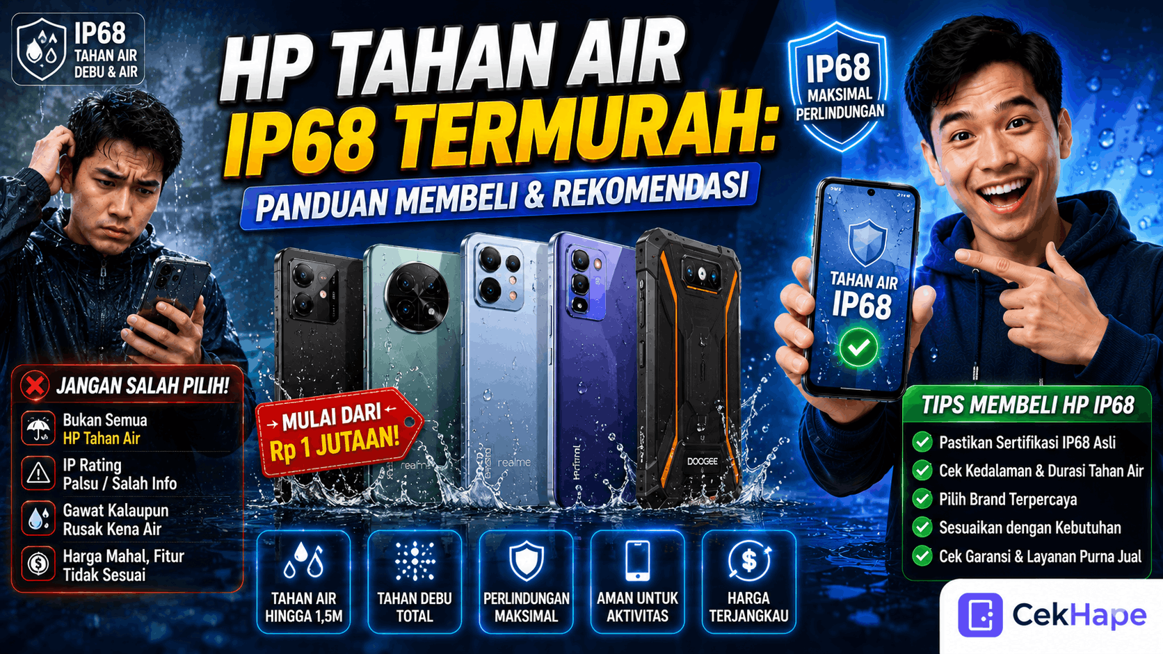 HP Tahan Air IP68 Termurah