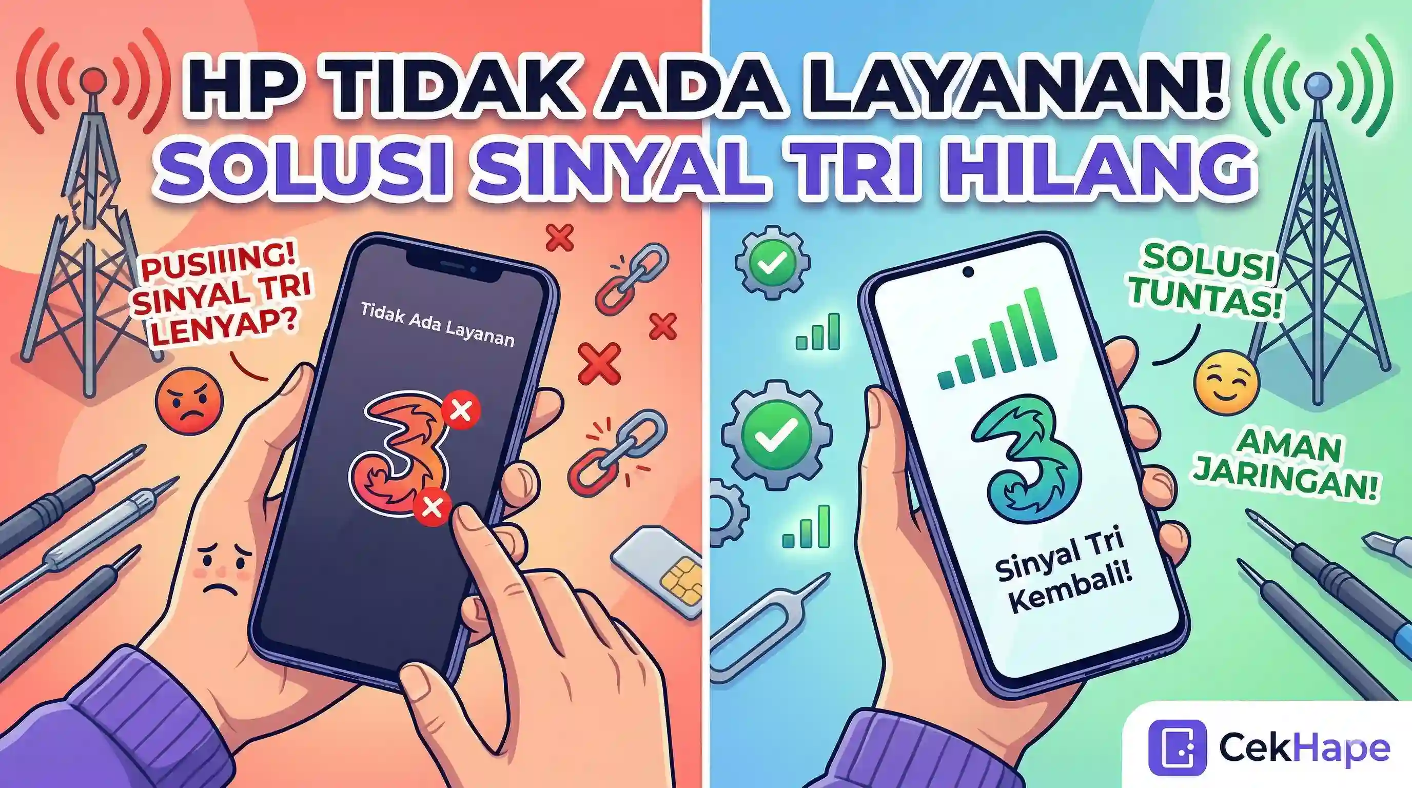 HP Tidak Ada Layanan Jaringan: Solusi Sinyal Tri Hilang