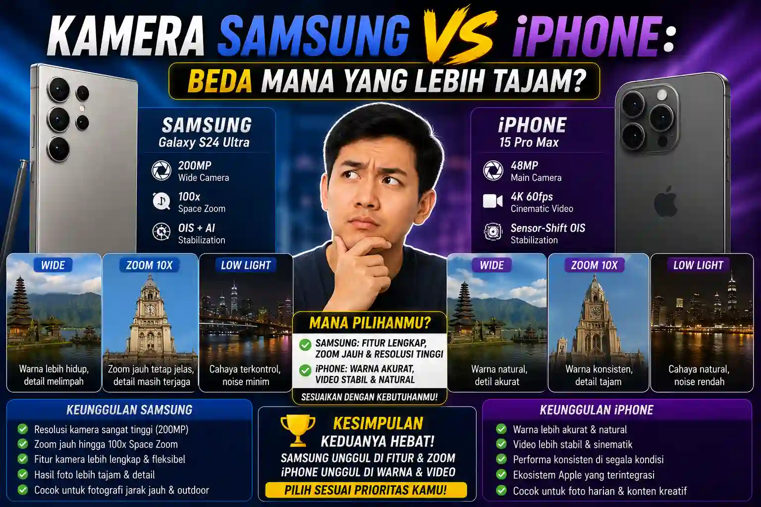 Kamera Samsung vs iPhone: Beda Mana yang Lebih Tajam?