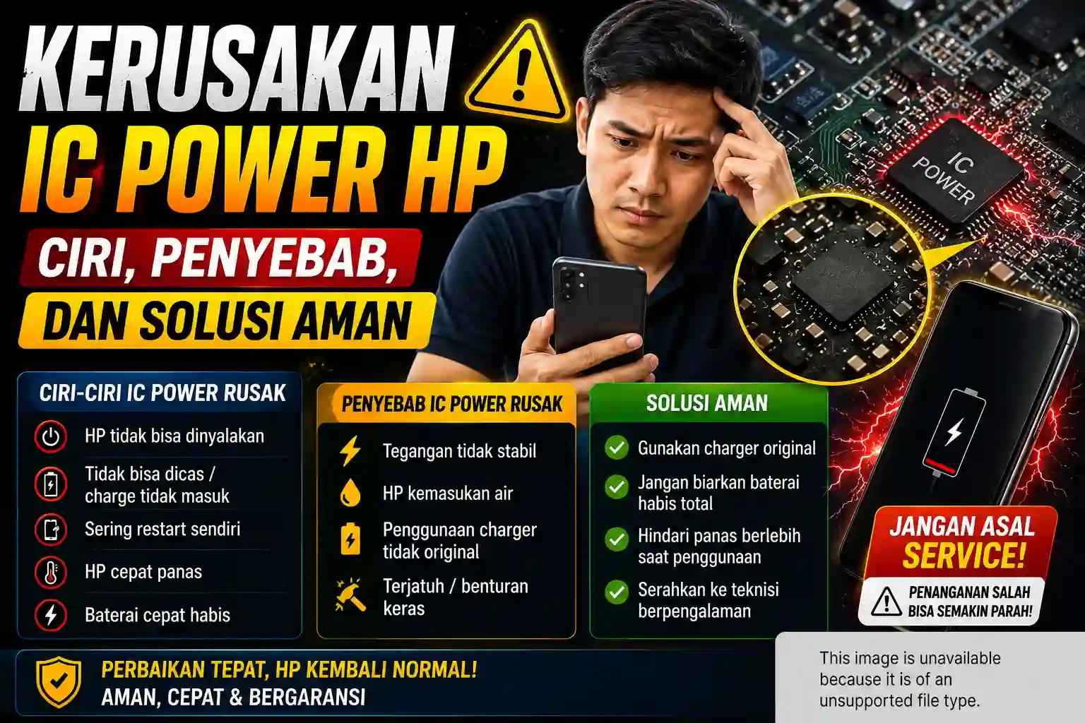 Kerusakan Ic Power HP: Ciri, Penyebab, dan Solusi Aman